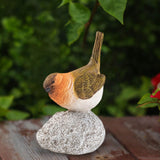 Maxbell Bird Statue with Stone Crafts Resin Sculpture for Cabinet Living Room Garden 6.5x6x12cm