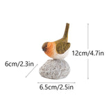 Maxbell Bird Statue with Stone Crafts Resin Sculpture for Cabinet Living Room Garden 6.5x6x12cm