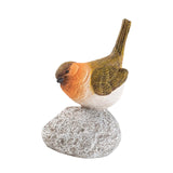 Maxbell Bird Statue with Stone Crafts Resin Sculpture for Cabinet Living Room Garden 6.5x6x12cm