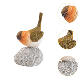 Maxbell Bird Statue with Stone Crafts Resin Sculpture for Cabinet Living Room Garden 6.5x6x12cm