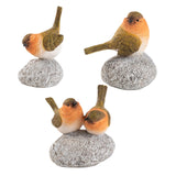 Maxbell Bird Statue with Stone Crafts Resin Sculpture for Cabinet Living Room Garden 6.5x6x12cm