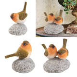 Maxbell Bird Statue with Stone Crafts Resin Sculpture for Cabinet Living Room Garden 6.5x6x12cm