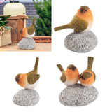 Maxbell Bird Statue with Stone Crafts Resin Sculpture for Cabinet Living Room Garden 6.5x6x12cm