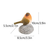 Maxbell Bird Statue with Stone Crafts Resin Sculpture for Cabinet Living Room Garden 8.5x5.5x10cm