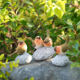 Maxbell Bird Statue with Stone Crafts Resin Sculpture for Cabinet Living Room Garden 8.5x5.5x10cm