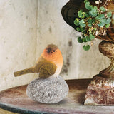 Maxbell Bird Statue with Stone Crafts Resin Sculpture for Cabinet Living Room Garden 8.5x5.5x10cm