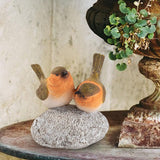 Maxbell Bird Statue with Stone Crafts Resin Sculpture for Cabinet Living Room Garden 9.5x9x12cm