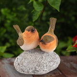 Maxbell Bird Statue with Stone Crafts Resin Sculpture for Cabinet Living Room Garden 9.5x9x12cm