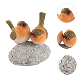 Maxbell Bird Statue with Stone Crafts Resin Sculpture for Cabinet Living Room Garden 9.5x9x12cm