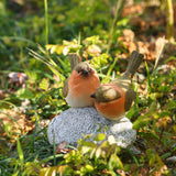 Maxbell Bird Statue with Stone Crafts Resin Sculpture for Cabinet Living Room Garden 9.5x9x12cm