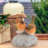 Maxbell Bird Statue with Stone Crafts Resin Sculpture for Cabinet Living Room Garden 9.5x9x12cm