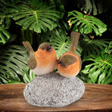 Maxbell Bird Statue with Stone Crafts Resin Sculpture for Cabinet Living Room Garden 9.5x9x12cm