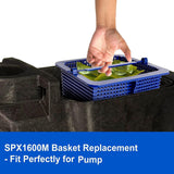 Maxbell Skimmer Basket Portable Reusable Cleaning Leaves Cleaning Tool Filter Basket Blue