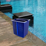 Maxbell Skimmer Basket Portable Reusable Cleaning Leaves Cleaning Tool Filter Basket Blue