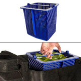 Maxbell Skimmer Basket Portable Reusable Cleaning Leaves Cleaning Tool Filter Basket Blue