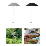 Maxbell Plant Umbrella Sunblock Reusable with Ground Stake Sturdy for Outdoor Plants Argent