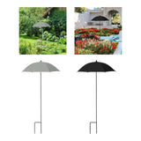 Maxbell Plant Umbrella Sunblock Reusable with Ground Stake Sturdy for Outdoor Plants Argent
