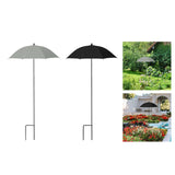 Maxbell Plant Umbrella Sunblock Reusable with Ground Stake Sturdy for Outdoor Plants Argent