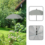 Maxbell Plant Umbrella Sunblock Reusable with Ground Stake Sturdy for Outdoor Plants Argent