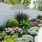 Maxbell Plant Umbrella Sunblock Reusable with Ground Stake Sturdy for Outdoor Plants Argent