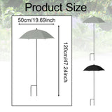 Maxbell Plant Umbrella Sunblock Reusable with Ground Stake Sturdy for Outdoor Plants Black