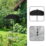 Maxbell Plant Umbrella Sunblock Reusable with Ground Stake Sturdy for Outdoor Plants Black