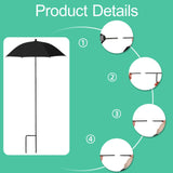 Maxbell Plant Umbrella Sunblock Reusable with Ground Stake Sturdy for Outdoor Plants Black