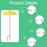 Maxbell Plant Umbrella Canopy Reusable Multifunctional Sturdy 20 inch Sun Protection Yellow