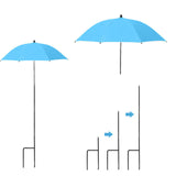 Maxbell Plant Umbrella Canopy Reusable Multifunctional Sturdy 20 inch Sun Protection Blue