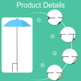 Maxbell Plant Umbrella Canopy Reusable Multifunctional Sturdy 20 inch Sun Protection Blue
