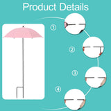 Maxbell Plant Umbrella Canopy Reusable Multifunctional Sturdy 20 inch Sun Protection Pink