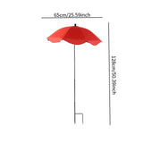 Maxbell Plant Sun Umbrella Flowers Sun Shade Cloth Block Sunlight for Bonsai Outdoor Red