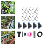 Maxbell Drip Irrigation System Flexible Adjustable for Garden Plants Greenhouse Yard 5m Set