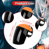 Maxbell Full Face Shield Reusable Face Mask for Grinding Construction Weeds Whacking Black