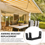 Maxbell Retractable Awning Bracket Hardware Repair Parts for Canopies Garden Outside Black
