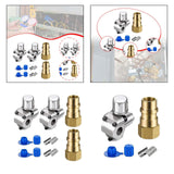 Maxbell Piercing Valve Kit Adapter Converts Fit 7/16 inch Low Side Port R12 to 2 set