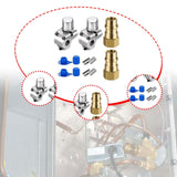 Maxbell Piercing Valve Kit Adapter Converts Fit 7/16 inch Low Side Port R12 to 2 set