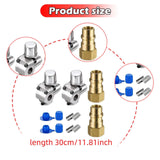 Maxbell Piercing Valve Kit Adapter Converts Fit 7/16 inch Low Side Port R12 to 2 set