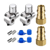 Maxbell Piercing Valve Kit Adapter Converts Fit 7/16 inch Low Side Port R12 to 2 set