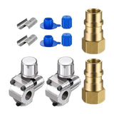 Maxbell Piercing Valve Kit Adapter Converts Fit 7/16 inch Low Side Port R12 to 2 set