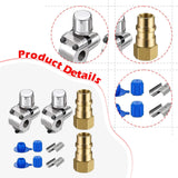 Maxbell Piercing Valve Kit Adapter Converts Fit 7/16 inch Low Side Port R12 to 2 set