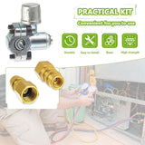Maxbell Piercing Valve Kit Adapter Converts Fit 7/16 inch Low Side Port R12 to 2 set