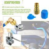 Maxbell Piercing Valve Kit Adapter Converts Fit 7/16 inch Low Side Port R12 to 1 set