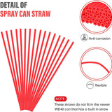 Maxbell 50Pcs Spray Can Tubes Extended Tip Extensions for Narrow Space Lubricant Oil