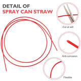 Maxbell 4Pcs Spray Can Replacement Tubes 51.18 " for Industrial Small Places Cleaner