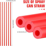 Maxbell 100x Spray Can Tubes 4.72inch Tip Extensions for Paint Cleaner Lubricant Oil