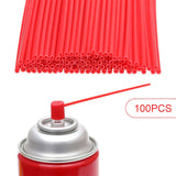 Maxbell 100x Spray Can Tubes 4.72inch Tip Extensions for Paint Cleaner Lubricant Oil