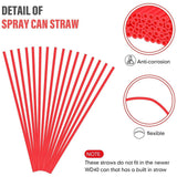 Maxbell 100x Spray Can Tubes 4.72inch Tip Extensions for Paint Cleaner Lubricant Oil