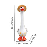 Maxbell Duck Statue Miniature Landscape Collectible Goose Statue for Porch Yard Lawn A