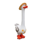 Maxbell Duck Statue Miniature Landscape Collectible Goose Statue for Porch Yard Lawn A